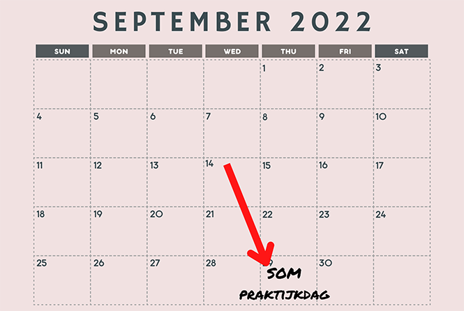 kalender met datum 29 september praktijkdag vind en behoud personeel voor het mbo