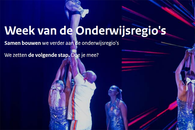 Promotieplaatje met tekst week van het onderwijs, waar je op de SOM-website over wordt geïnformeerd.
